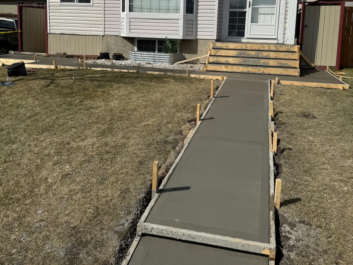 Broom Finish Sidewalk Calgary