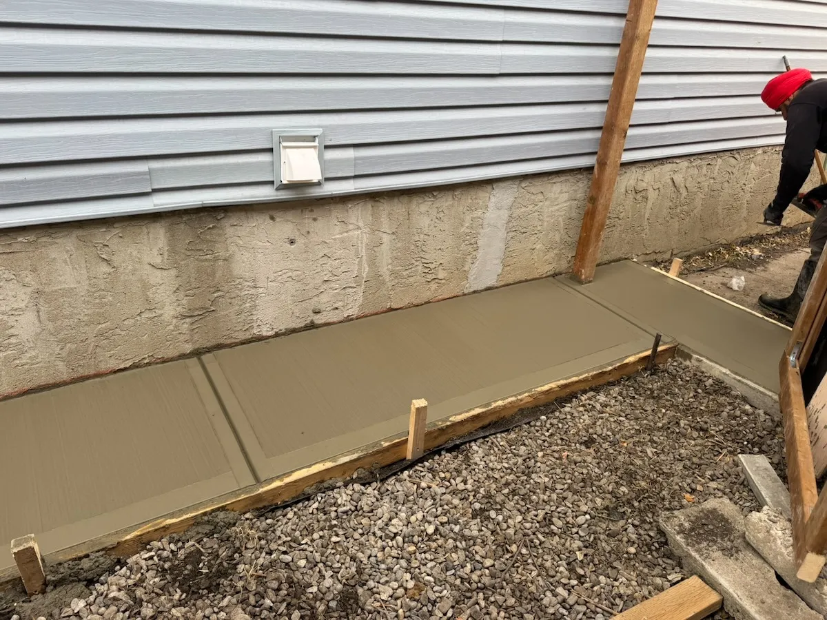 Concrete Sidewalk Curb Edge Calgary